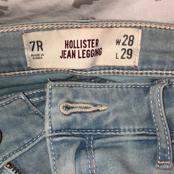 Hollister Jean Legging Size 7 Lightwash - Picture 1 of 8